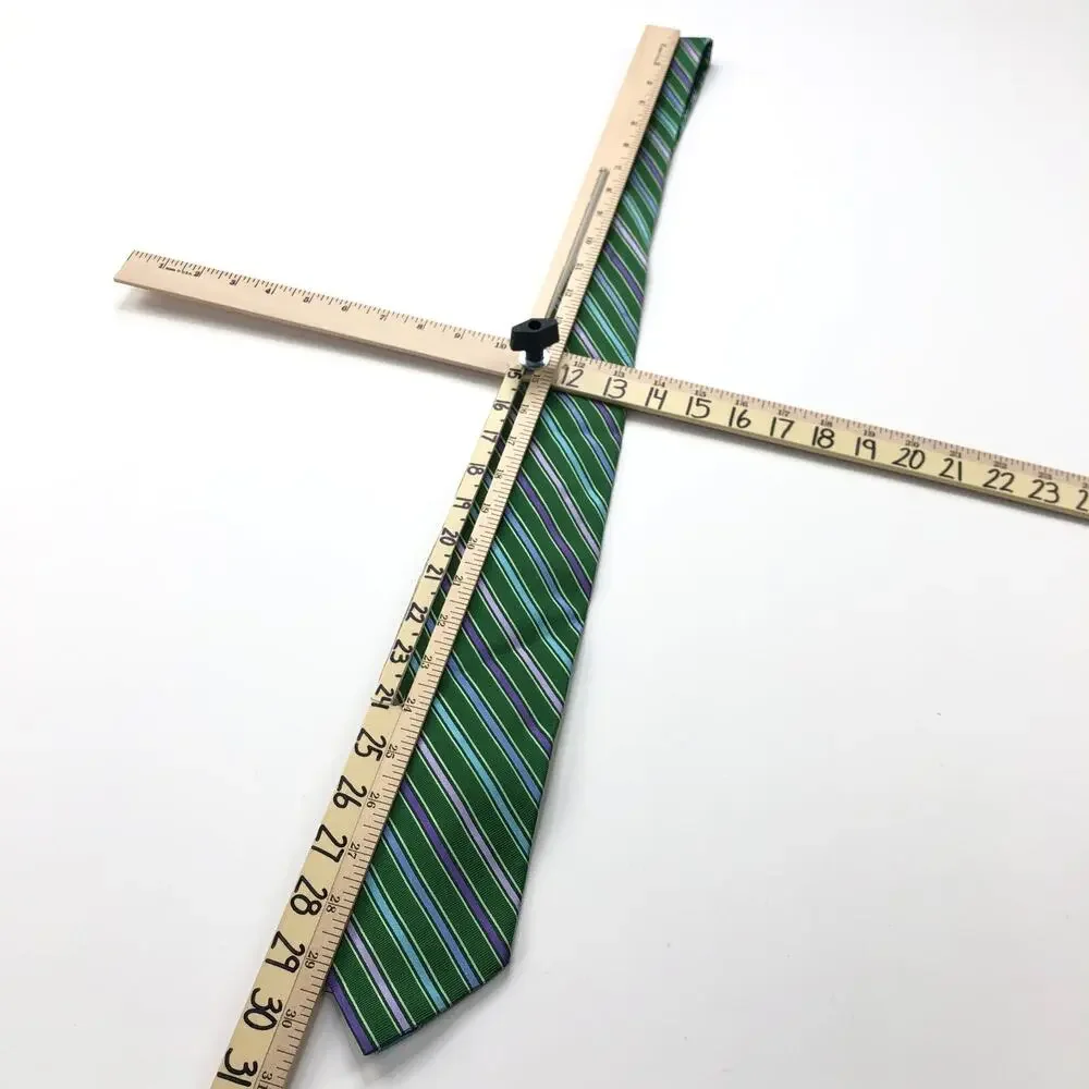 Brooks Brothers Makers 100% Silk Neck Tie Men’s Striped Green 60 Inch By 3.5